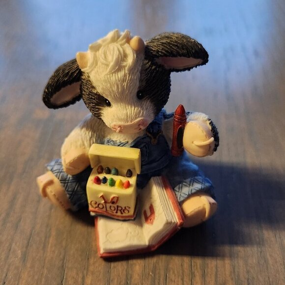 Enesco Other - Vintage Mary's Moo Moos "A Bright Ten Year Old" Figurine 1997 Enesco Age 10